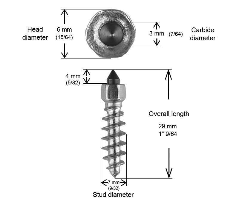 Load image into Gallery viewer, 25MM STANDARD SCREW STUDS QTY 100 ST-25100R image 2
