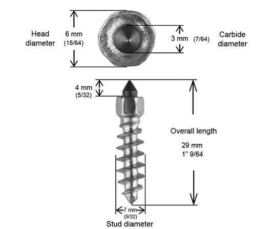 25MM STANDARD SCREW STUDS QTY 100 ST-25100R image 2