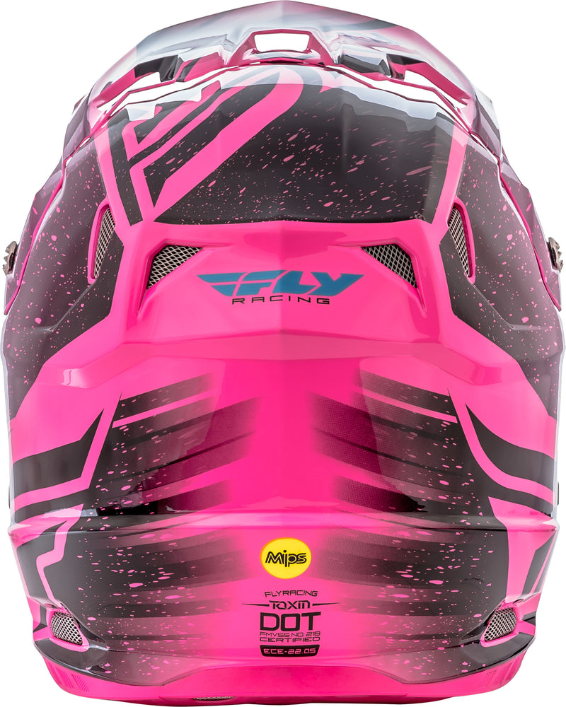 Load image into Gallery viewer, TOXIN RESIN HELMET BLACK/NEON PINK YL 73-8529-3-YL image 3
