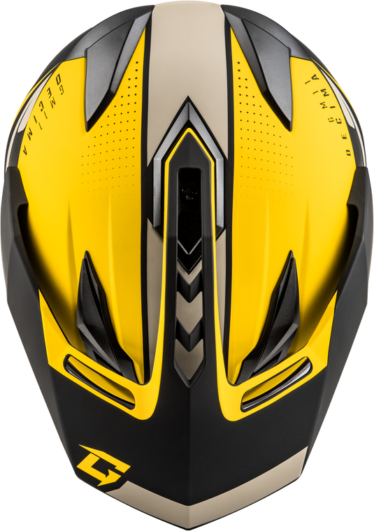 GM-11 DECIMA HELMET MATTE BLACK/YELLOW/GREY SM A11161224 image 3