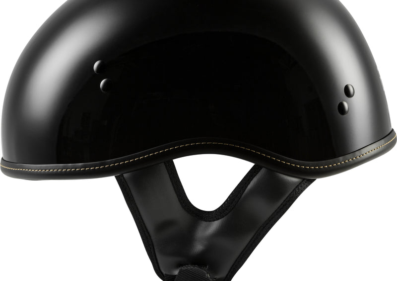 Load image into Gallery viewer, .357 SOLID HALF HELMET GLOSS BLACK XL F77-1100X image 4
