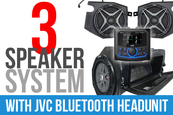 Load image into Gallery viewer, 3 SPEAKER PLUG AND PLAY KIT W/ JVC MR1 RECEIVER AND CAMERA X32-3A1 image 2
