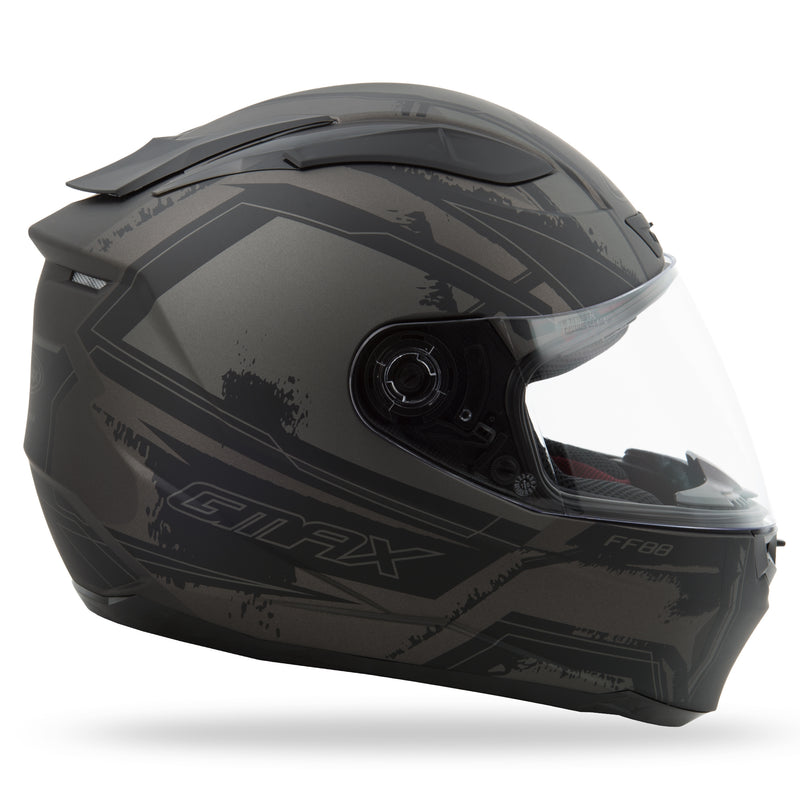 Load image into Gallery viewer, FF-88 FULL-FACE X-STAR HELMET MATTE DARK SILVER/SILVER SM G1881574 FTC-21 image 3
