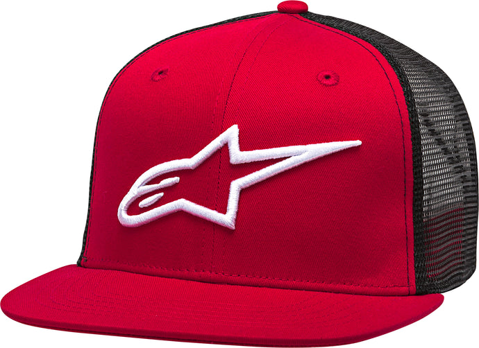 COPR TRUCKER HAT RED/BLACK FLAT BILL 1025-81003-3010-OS image 1