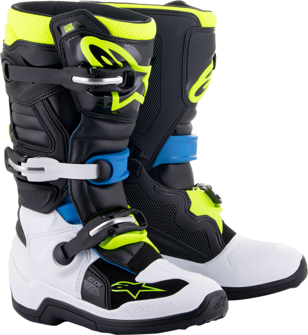TECH 7S BOOTS BLK/ENAMEL BLU/FLUO YEL SZ 6 2015017-1795-6 image 1