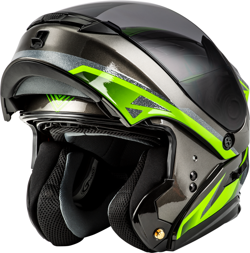 Load image into Gallery viewer, MD-01 VOLTA HELMET BLACK/SILVER/GREEN METALLIC SM M101381064 image 5
