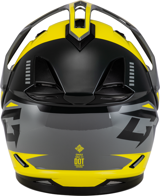 GM-11S RONIN SNOW HELMET W/ ELEC SHLD YELLOW/SLVR/GREY 2X A41151198 image 2