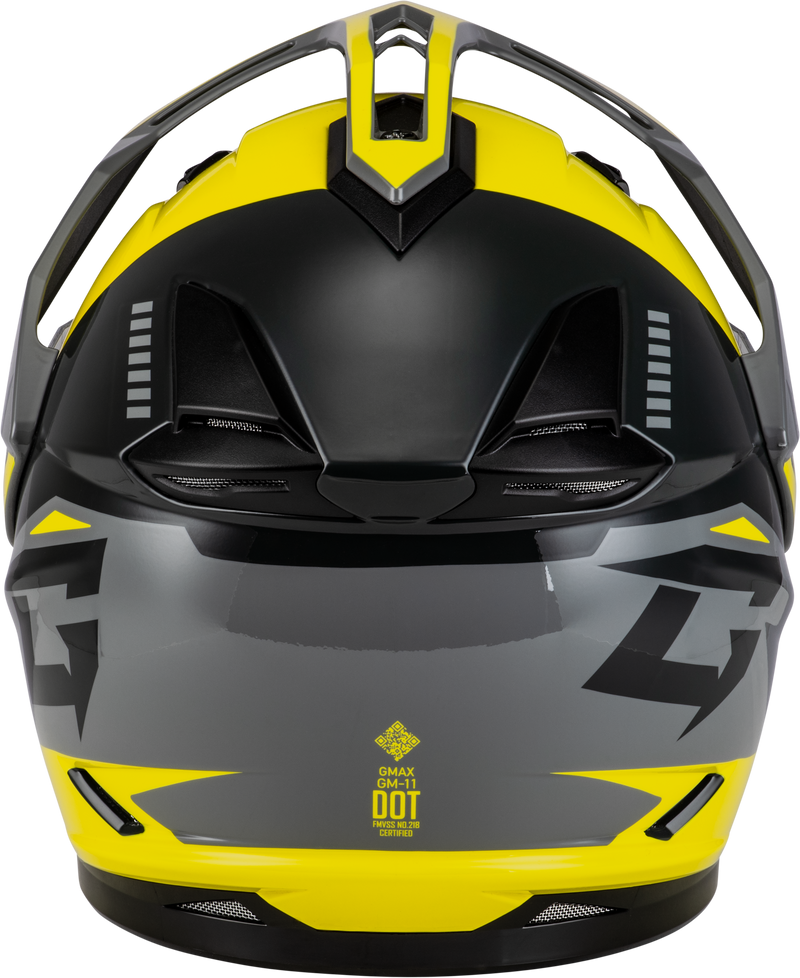 Load image into Gallery viewer, GM-11S RONIN SNOW HELMET W/ ELEC SHLD YELLOW/SLVR/GREY MD A41151195 image 2
