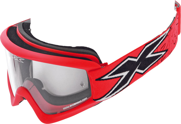 GO-X FLAT OUT GOGGLE MATTE RED W/CLEAR LENS 067-10310 image 1
