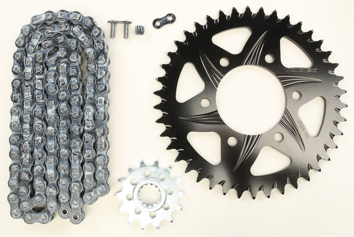 SPROCKET/CHAIN KIT STL/ALU 14/42T BLK RX3 520-108L BLK CK6299 image 1