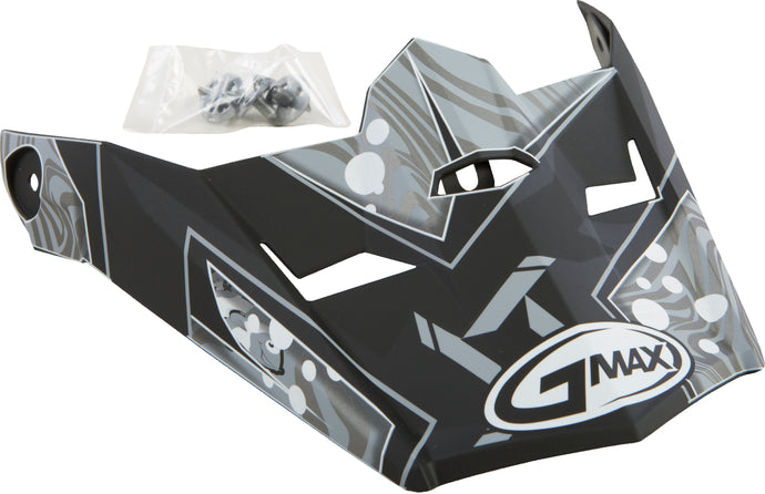 VISOR W/SCREWS HOOPER MX-46Y MATTE BLACK/DARK SILVER YS-YL G046863 image 1