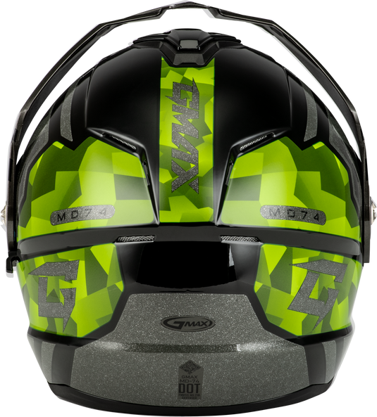 MD-74 STRIKER MODULAR HELMET W GLD SHLD BLK/SLVR/GRN MTLC XS M17411063 image 2
