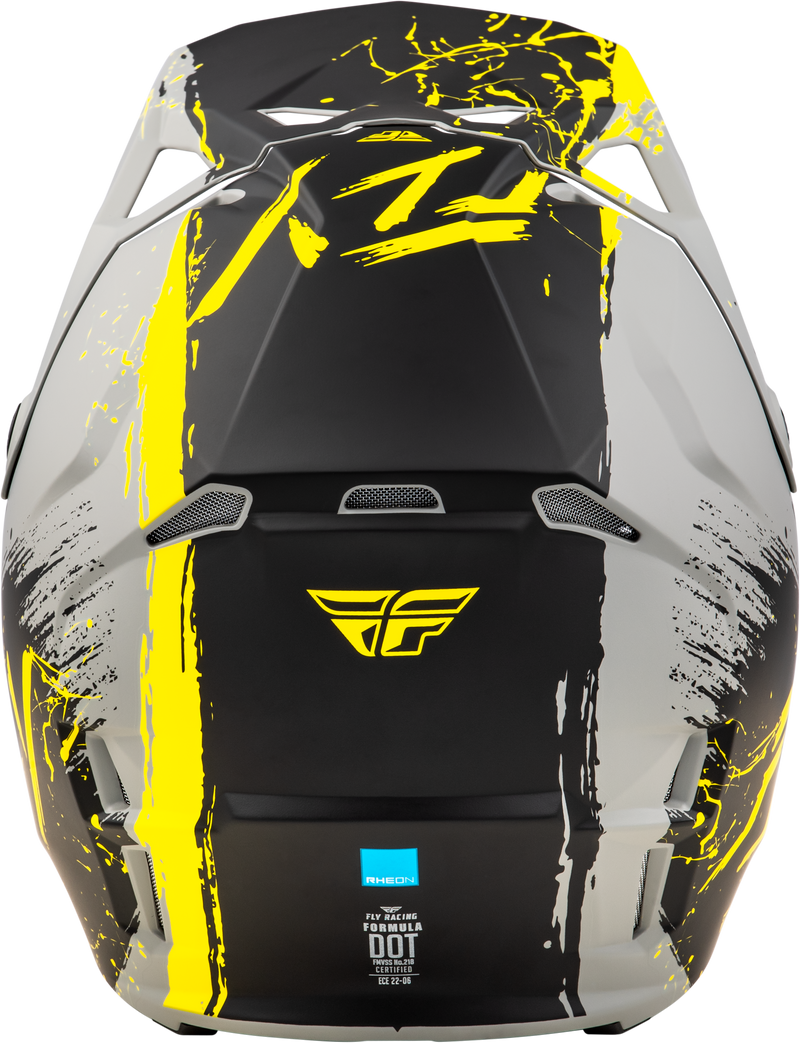 Load image into Gallery viewer, FORMULA CP MANIC HELMET MATTE GREY/BLACK/YELLOW 2X 73-00542X image 2
