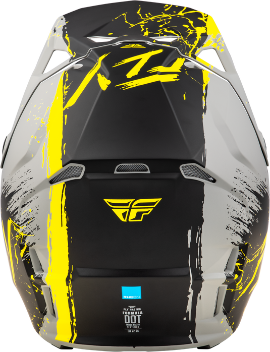 YOUTH FORMULA CP MANIC HELMET MATTE GREY/BLACK/YELLOW YL 73-0054YL image 2