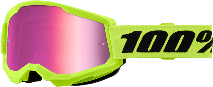 STRATA 2 GOGGLE NEON YELLOW MIRROR PINK LENS 50028-00016 image 1