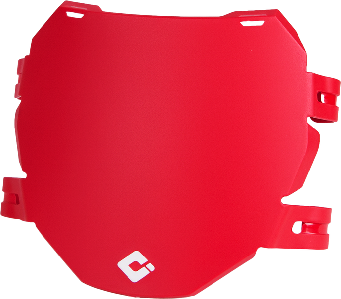 DOWNHILL/E BIKE NUMBER PLATE RED D70DP-U image 1