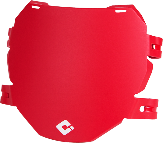 DOWNHILL/E BIKE NUMBER PLATE RED D70DP-U image 1