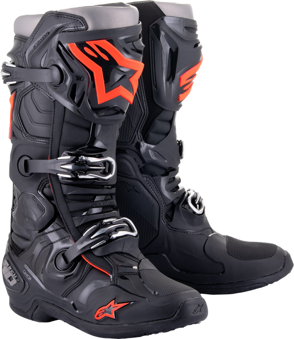 TECH 10 BOOTS BLACK/RED FLUO SZ 13 2010020-1030-13 image 1
