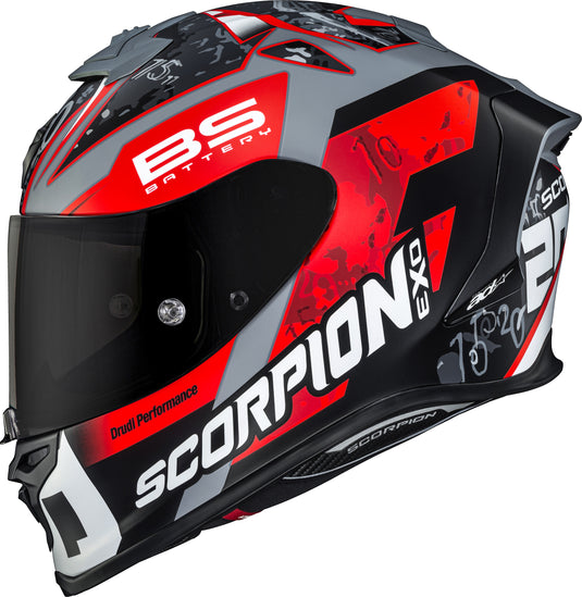 EXO-R1 AIR FULL FACE HELMET QUARTARARO RED 2X R1-4017 image 2