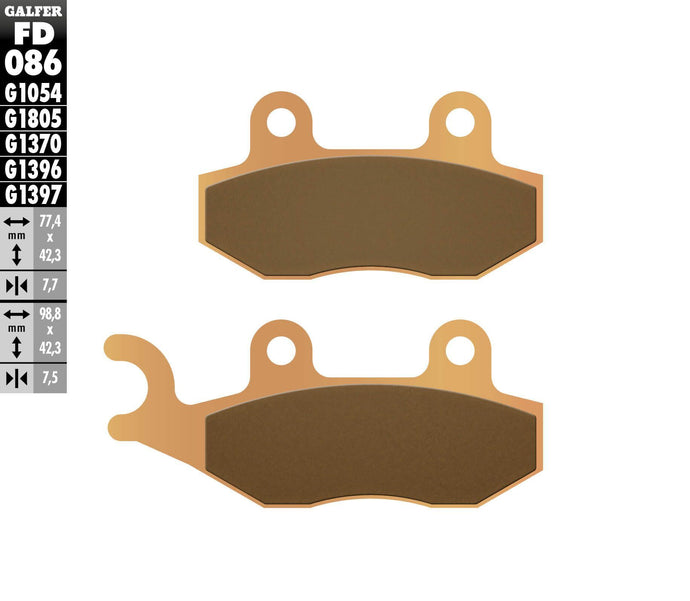 BRAKE PADS SINTERED FD086G1396 FD086G1396 image 1