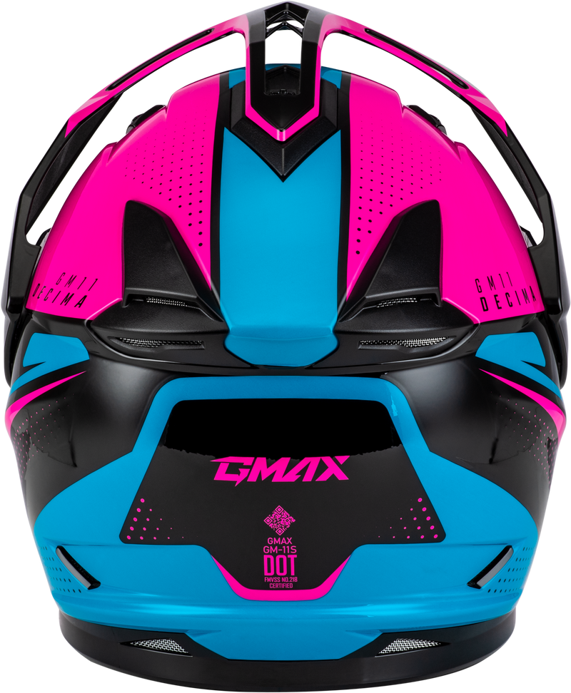 Load image into Gallery viewer, GM-11 DECIMA HELMET BLACK/PINK/BLUE SM A11161234 image 2
