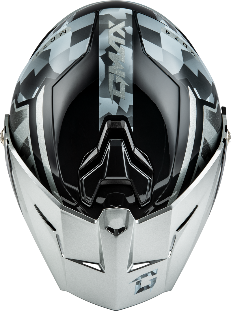 Load image into Gallery viewer, MD-74 STRIKER MODULAR HELMET W SLVR SHIELD SLVR/BLU MTLC MD M17411075 image 3
