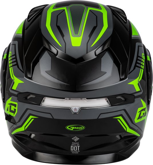 MD-01S TRANSISTOR SNOW HELMET W ELEC SHLD BLK/GREY/GREEN XS M401391313 image 2