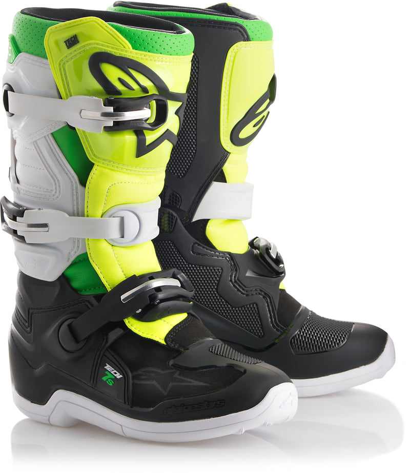 Load image into Gallery viewer, TECH 7S PRODIGY BOOTS BLACK/WHITE/YELLOW SZ 05 2015017-1025-5 image 1
