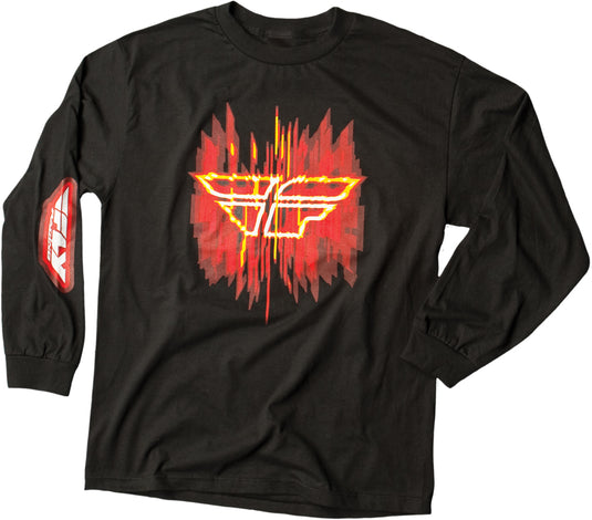 BLUREE L/S TEE BLACK/RED M 352-4030M image 1
