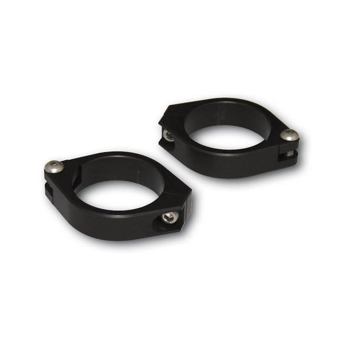 CNC FORK CLAMPS 42-43MM PAIR BLACK 207-408 image 1