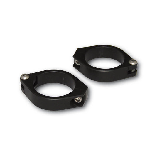 CNC FORK CLAMPS 42-43MM PAIR BLACK 207-408 image 1