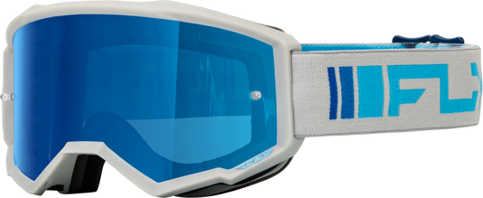 ZONE GOGGLE SILVER/BLUE W/ DARK BLUE MIRROR/SMOKE LENS 37-51523 image 1