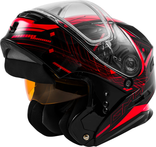 MD-01S MODULAR WIRED SNOW HELMET BLACK/RED 3X G2011209D TC-1-ECE image 2