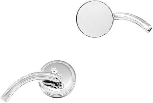 BILLET ROUND MIRROR LEFT CHROME N-BML-1 image 1