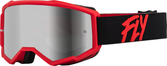 YOUTH ZONE GOGGLE BLACK/RED W/ SILVER MIRROR/SMOKE LENS 37-51721 image 1