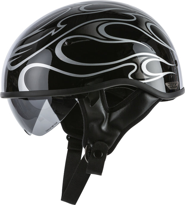 .357 FLAME HALF HELMET GLOSS GREY XL 73-8213-5 image 1