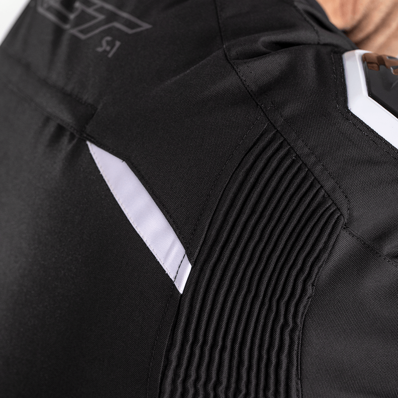 Load image into Gallery viewer, S1 CE JACKET BLACK/BLACK/WHITE TEXTILE 4XL 102559WHI-52 image 6
