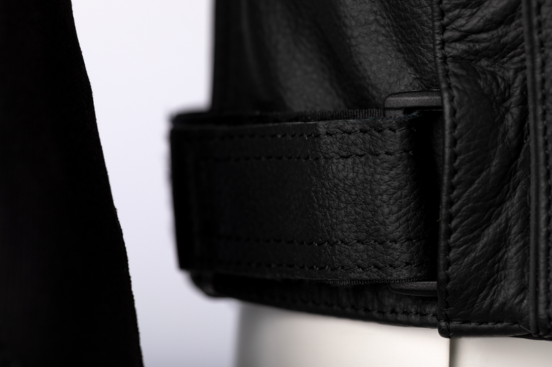Load image into Gallery viewer, S1 CE JACKET BLACK/BLACK/WHITE LEATHER 4XL 102977WHI-52 image 5
