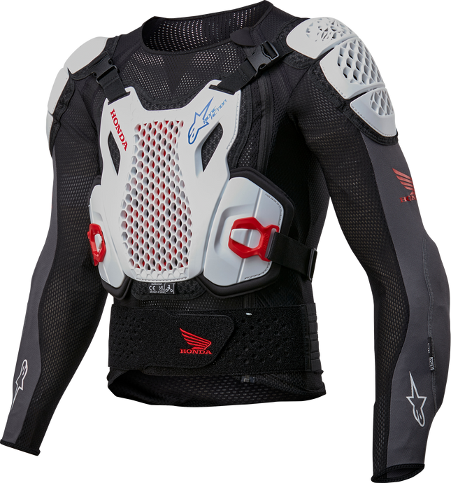 HONDA BIONIC + V2 PROTECTION JACKET BLK/WHT/BLU/BR RED LG 6506023-1272-L image 1