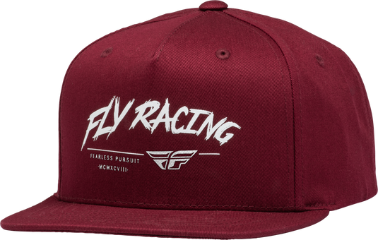 YOUTH FLY KHAOS HAT MAROON/WHITE 351-0099 image 1