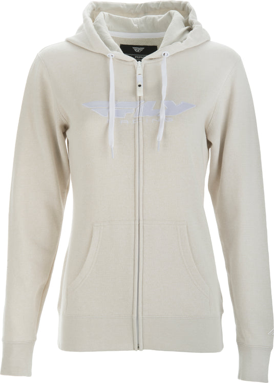 FLY WOMEN'S CORPORATE ZIP UP HOODIE IVORY MD 358-5094M image 1