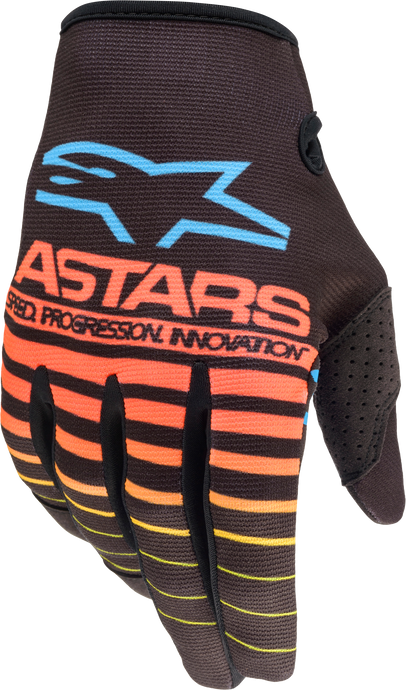 YOUTH RADAR GLOVES BLACK/YELLOW FLUO/CORAL YXS 3541822-1534-XS image 1