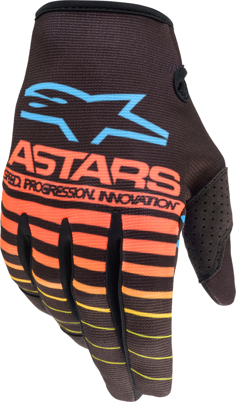 Load image into Gallery viewer, YOUTH RADAR GLOVES BLACK/YELLOW FLUO/CORAL YXS 3541822-1534-XS image 1
