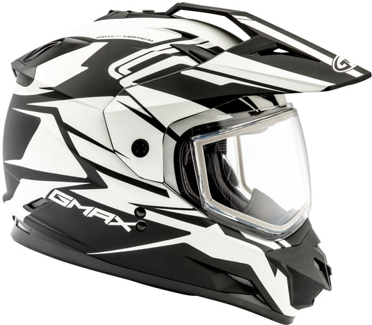 GM-11S DUAL-SPORT VERTICAL SNOW HELMET MATTE BLK/WHITE 2X G2111438 F.TC-15 image 2