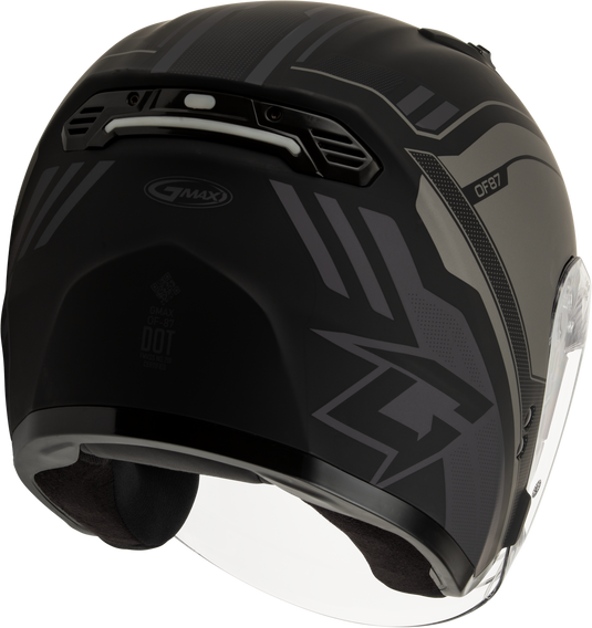 OF-87 DUKE HELMET W/LED LIGHT MATTE BLK/GREY XL O1187507 image 3