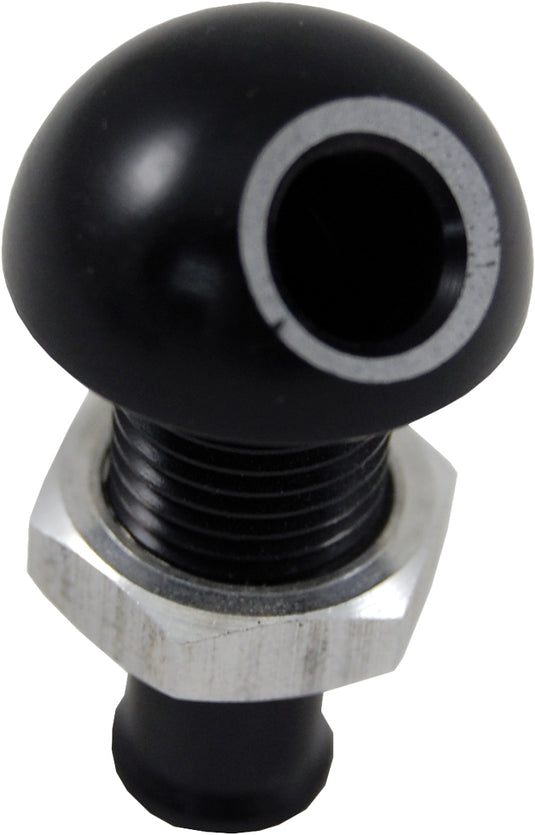 BILLET THRU-HULL WATER FITTING BLACK 3/8