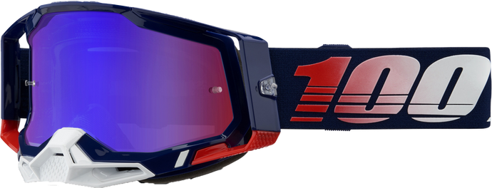 RACECRAFT 2 GOGGLE REPUBLIC MIRROR RED/BLUE LENS 50010-00022 image 1