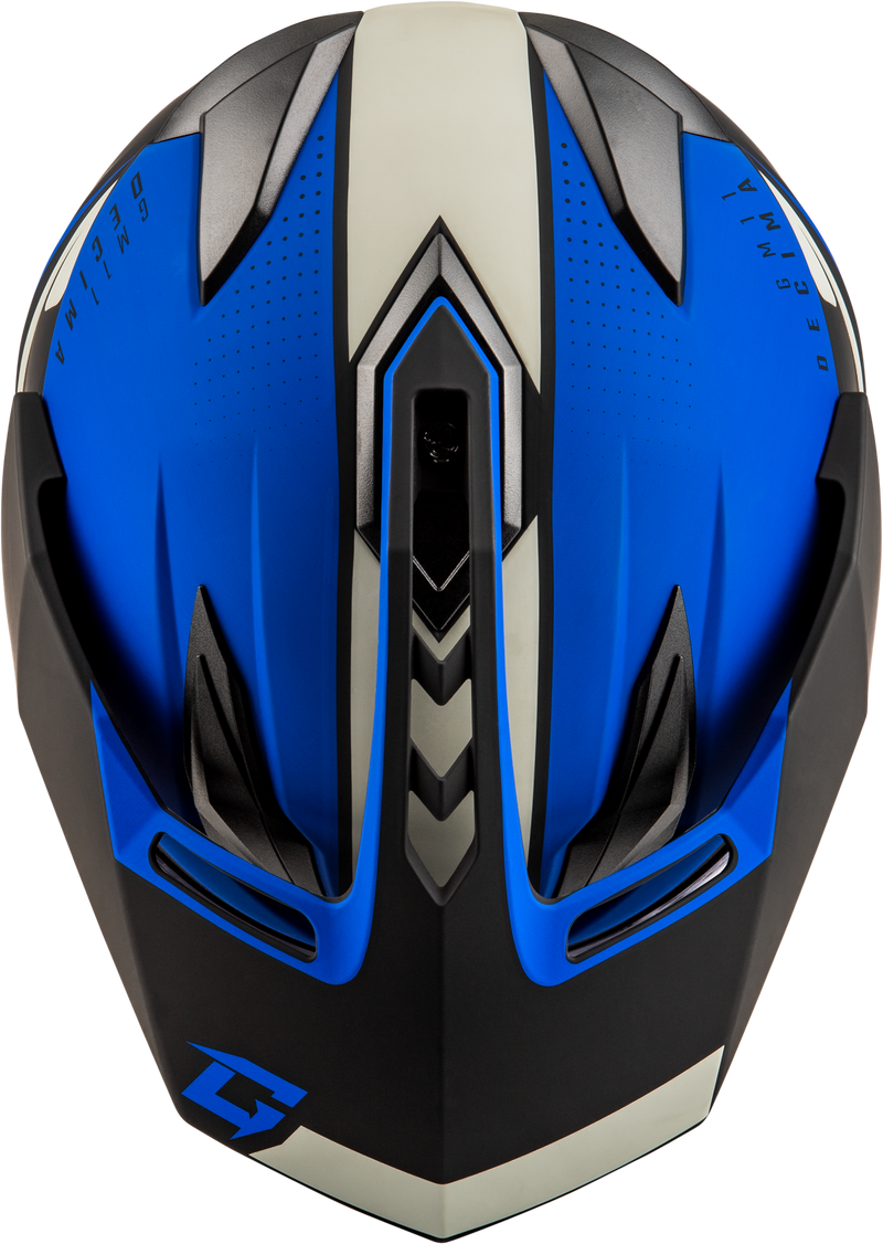 Load image into Gallery viewer, GM-11 DECIMA HELMET MATTE BLACK/BLUE SM A1116114 image 3
