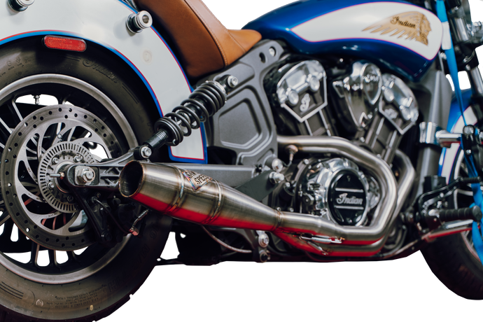 INDIAN SCOUT MID LENGTH CANNON BRUSHED SS 930-01367 image 1
