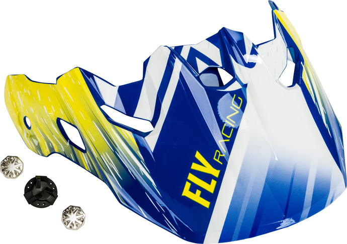 TOXIN RESIN VISOR WHITE/YELLOW/BLUE 73-88047 image 1
